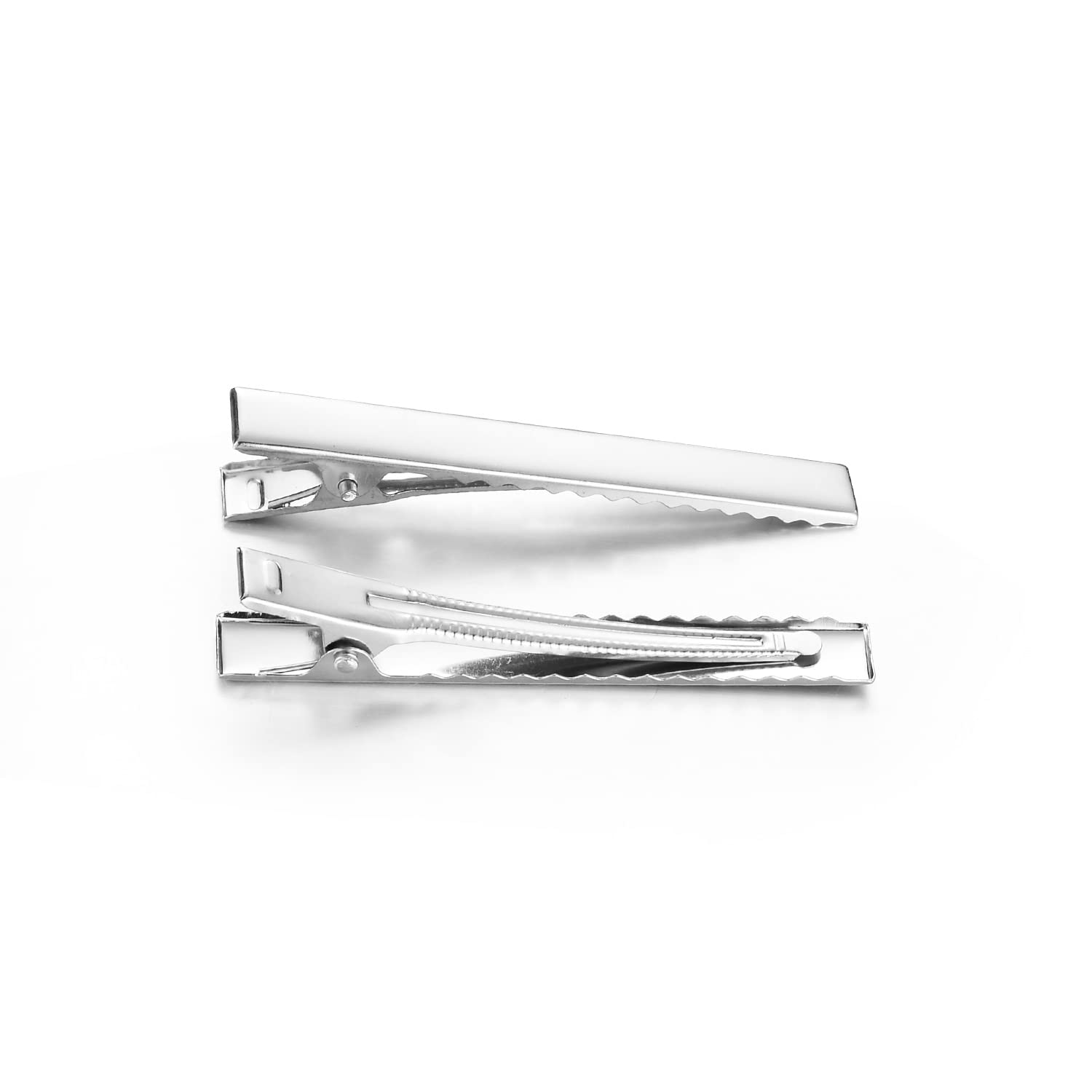 Flat Metal Single Prong Alligator Duckbills DIY Barrette Bow Hair Clips for Women ( 7.5 cm)