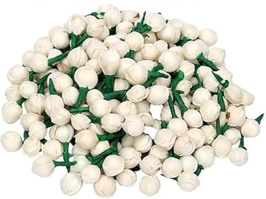 Artificial Mogra Buds/Jasmine Flower for Jewellery Making, Craft Material Hair Accessory Set (White- 500 Buds)