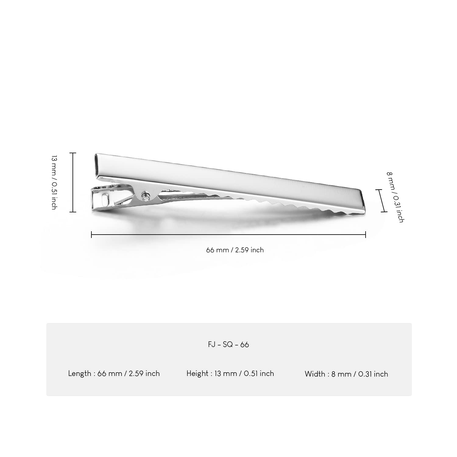 Flat Metal Single Prong Alligator Duckbills DIY Barrette Bow Hair Clips for Women ( 7.5 cm)