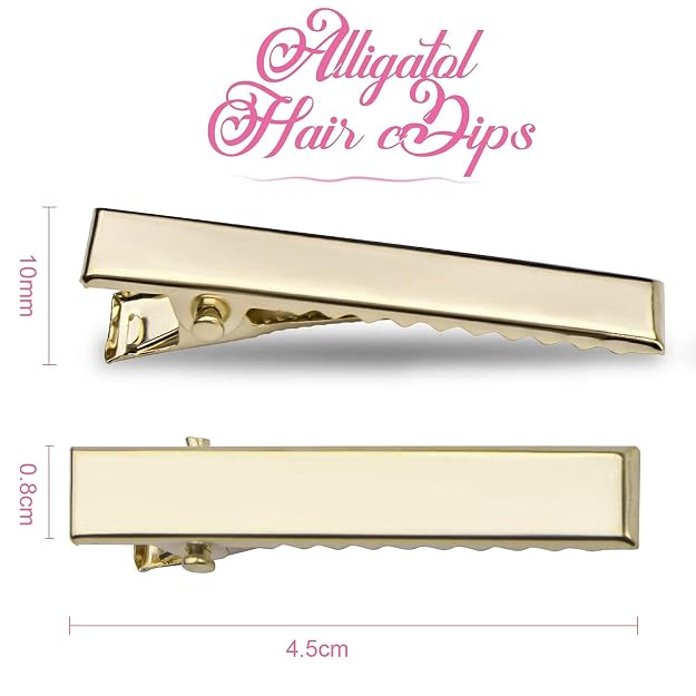 Plain Alligator Barrettes Metal Hair Pins Clips | Hair Styling Accessories for Girls and Women's ( 4.5 cm )