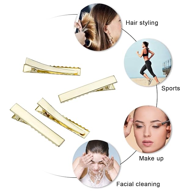 Plain Alligator Barrettes Metal Hair Pins Clips | Hair Styling Accessories for Girls and Women's ( 4.5 cm )