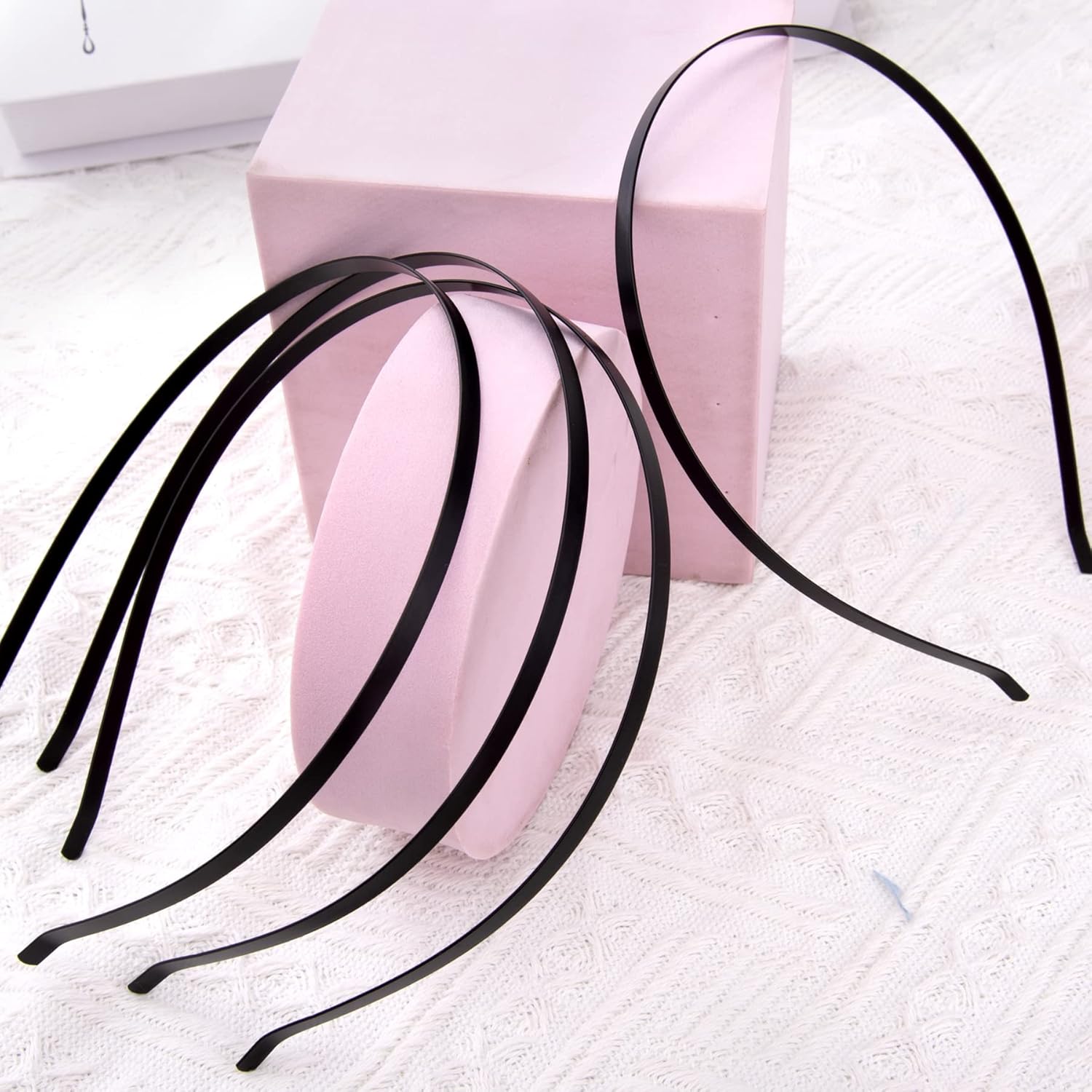 20pc Metal Black Headbands 3mm(1/8 inch) Black