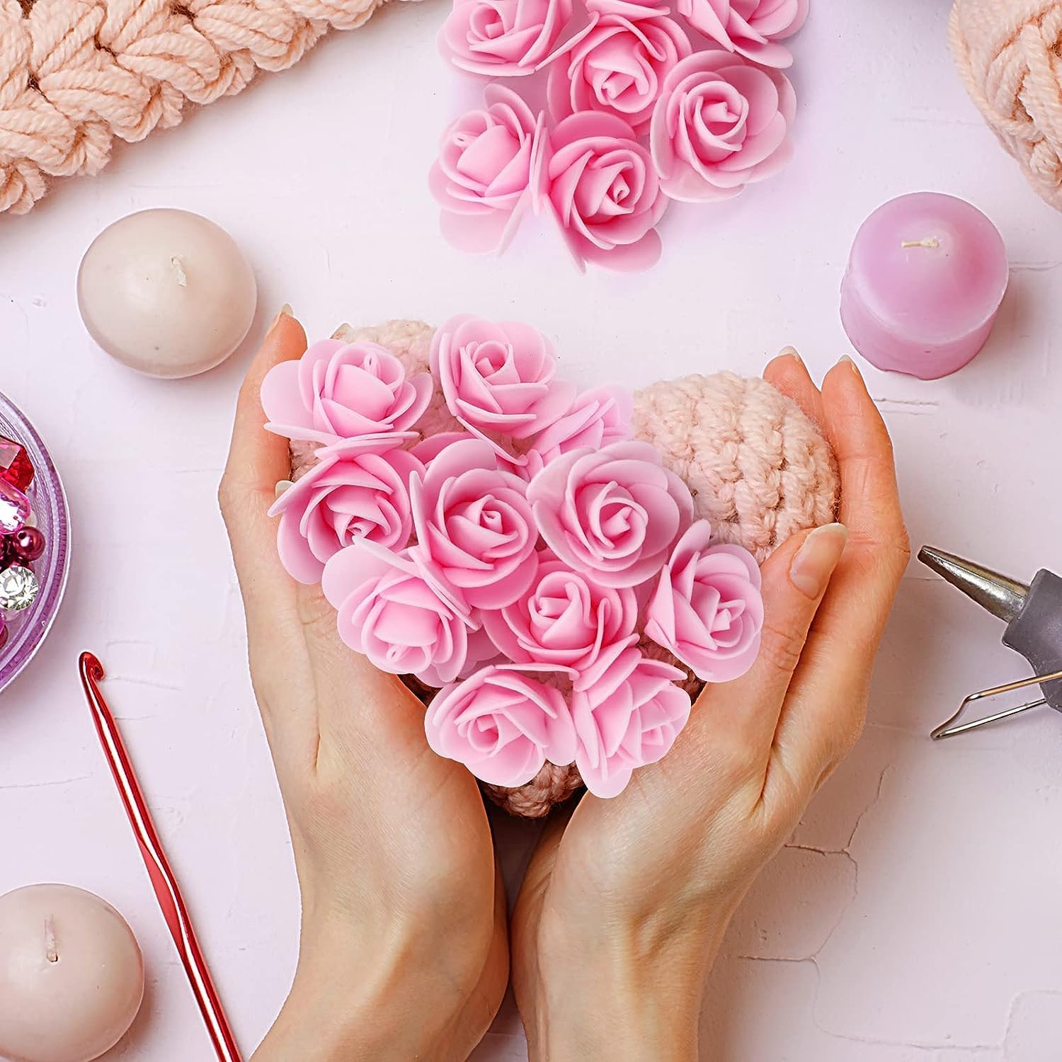 144 pcs Beautiful Mini/Small/Tiny Artificial Flowers for Art/Craft & Decoration