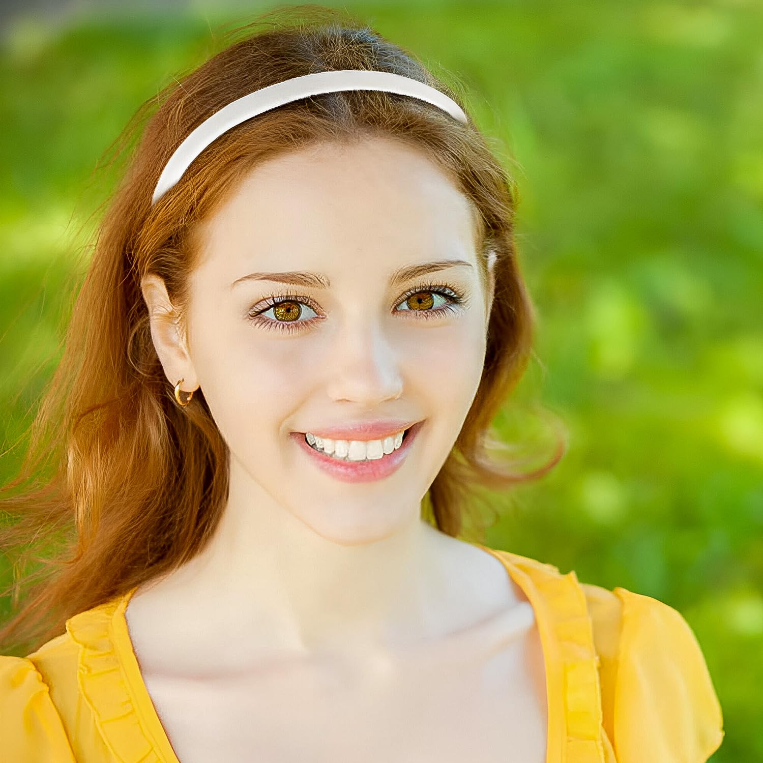 12 Pcs White Plastic Hairbands – Non-Slip Thick & Thin Hair Hair Accessories for Girls