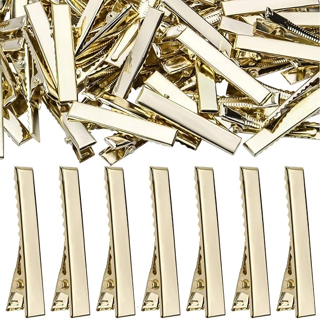 Plain Alligator Barrettes Metal Hair Pins Clips | Hair Styling Accessories for Girls and Women's ( 4.5 cm )