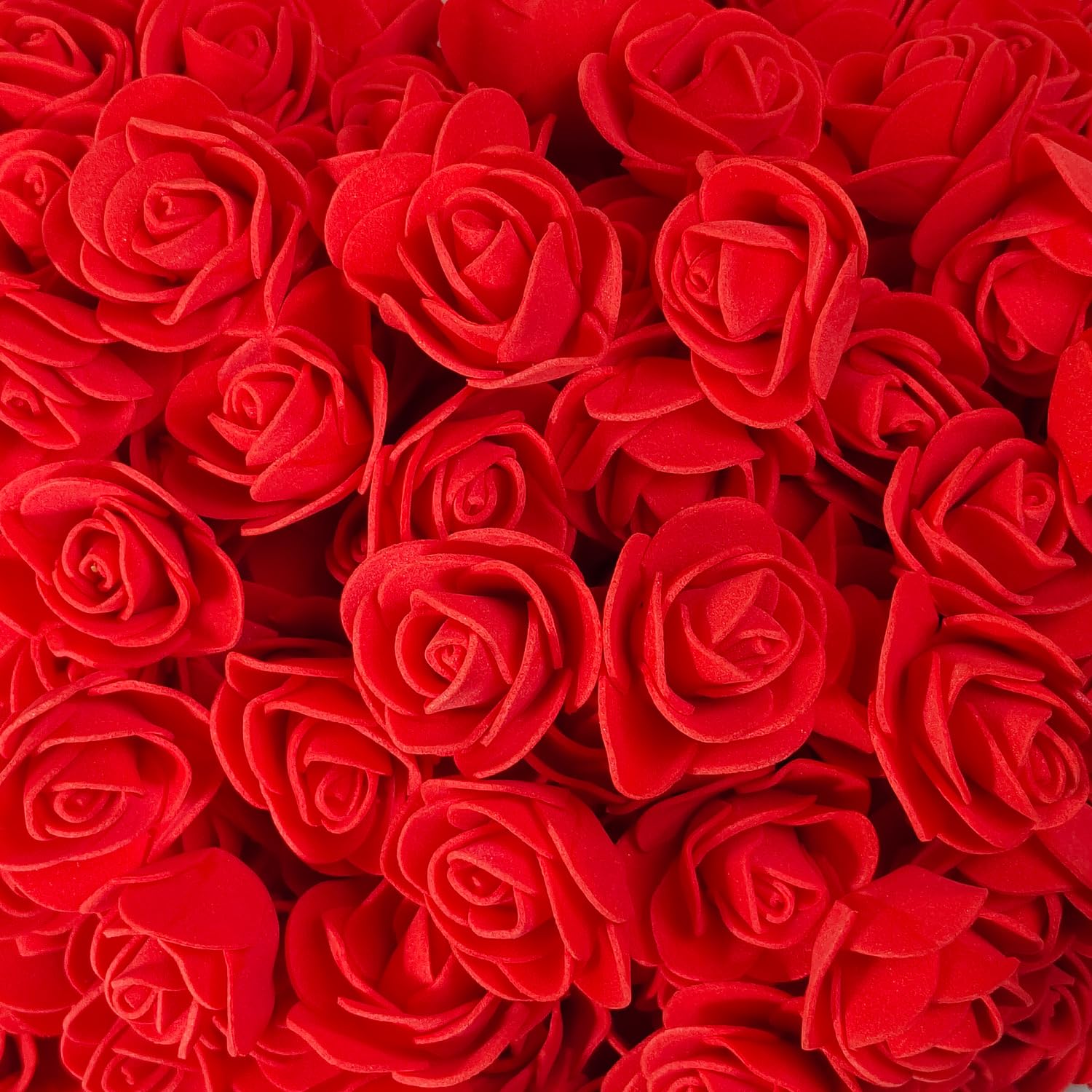 100 Pcs Small Dark Pink Foam Roses – Artificial Mini Flowers for Wedding, Party, Home & Puja Decoration | Pooja Thali, Temple Decor, Valentine’s, Baby Shower, DIY Crafts & Gifts (Pink)