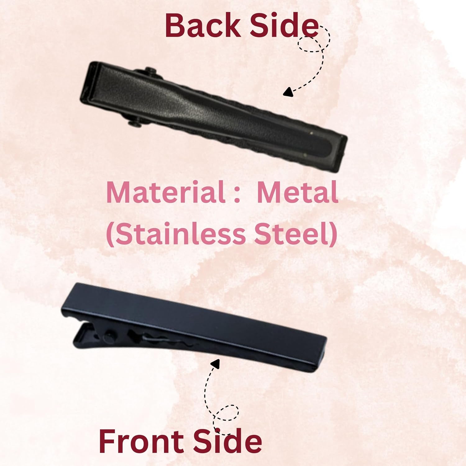 Black Single Prong Alligator Hair Clips Base for DIY Hair Accessories, Barrette Hair Clips for Bow Making, Salon, and Hair Styling (Black Flat (4.5 CM), Pack of 50)