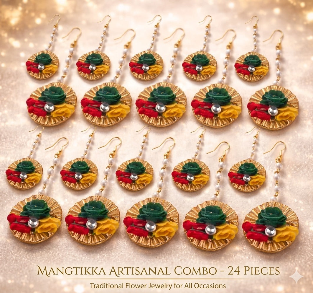 24 pcs Multi stone Mangtikka