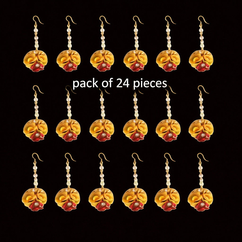 24 pcs Red stone maangtikka