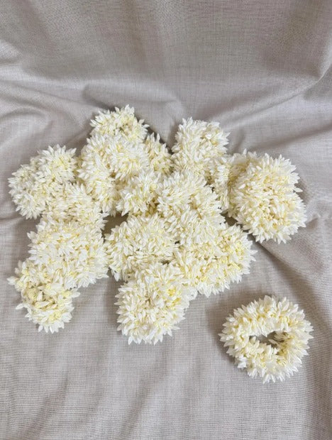 Jasmine Scented Wedding Gajra: Indian Bridal Hair Accessory, Wristband 12 Pieces