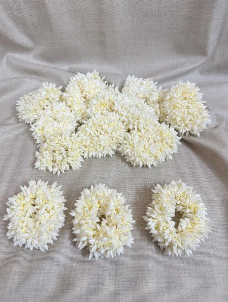 Jasmine Scented Wedding Gajra: Indian Bridal Hair Accessory, Wristband 12 Pieces