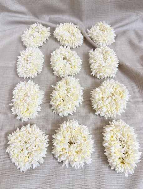 Jasmine Scented Wedding Gajra: Indian Bridal Hair Accessory, Wristband 12 Pieces